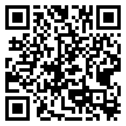 Black and white QR code on a white background.
