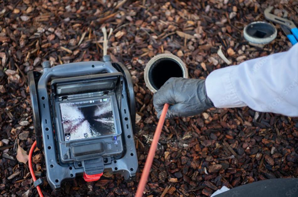 A technician uses a camera inspection device to examine the inside of a pipe, with the live video feed displayed on the monitor., Plumber diagnosing a corroded shutoff valve in a Pensacola Beach - FL utility room, Plumber in Crestview - FL checking a bathroom supply line beneath a sink cabinet